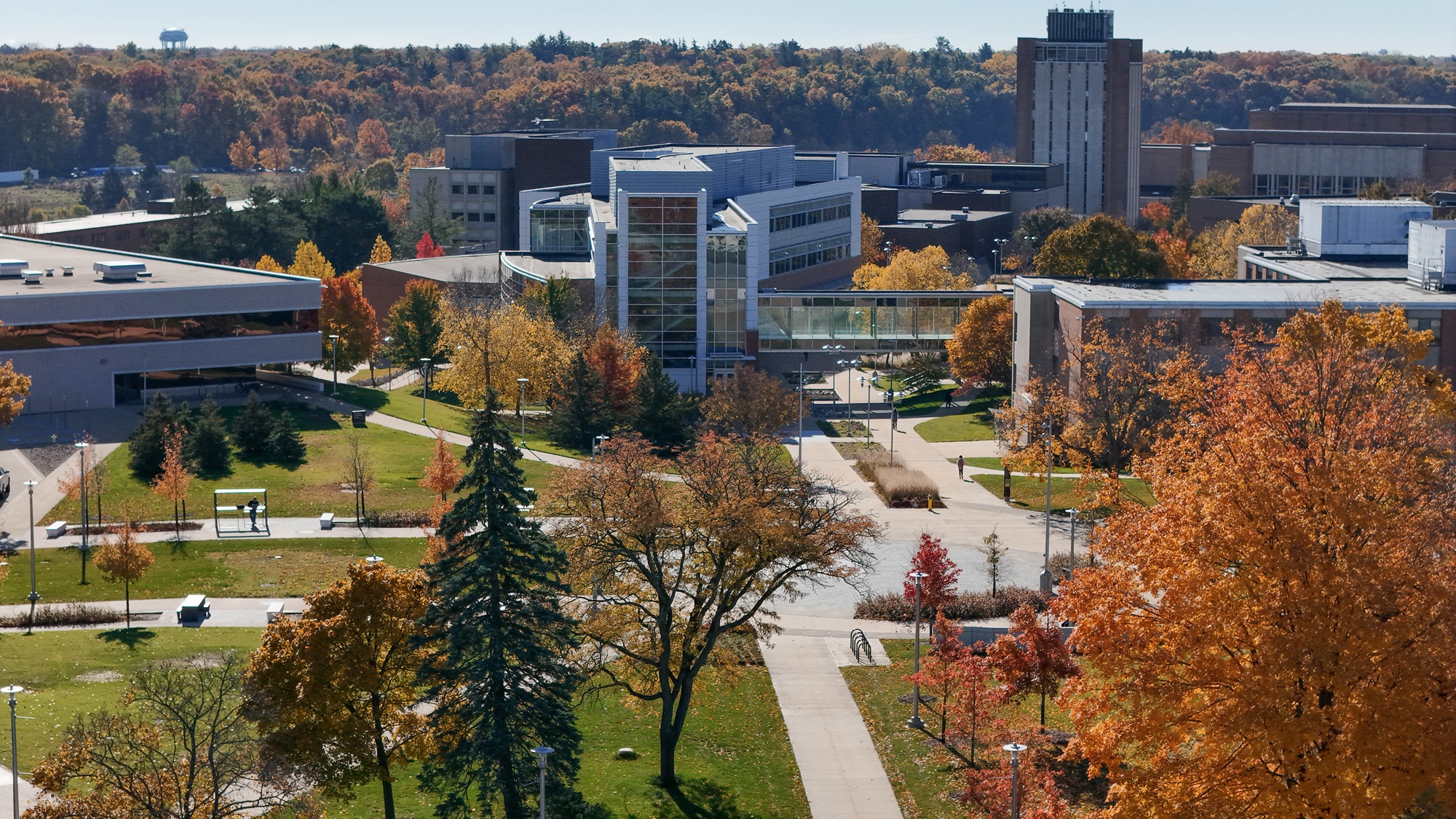 WMU campus aerial – autumn foliage